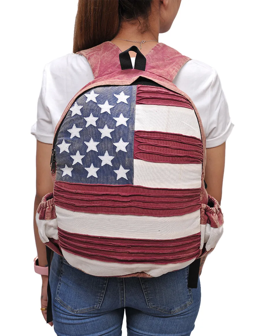 Red Stars and Stripes Backpack