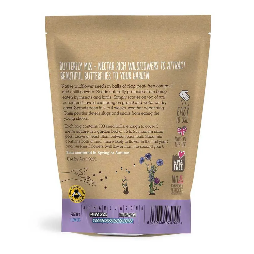 Seedball Wildflower Grab Bag - Butterfly Mix