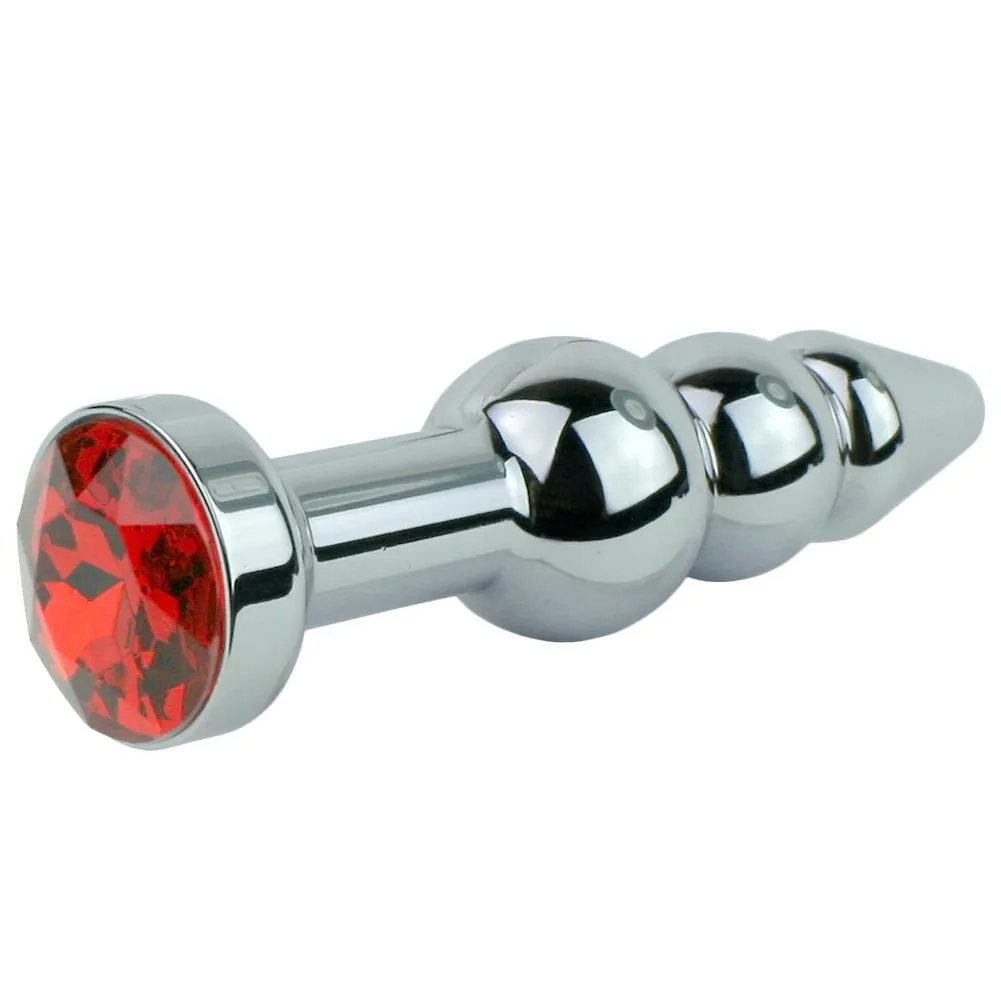 Sexy Red Ruby Aluminum Butt Plug