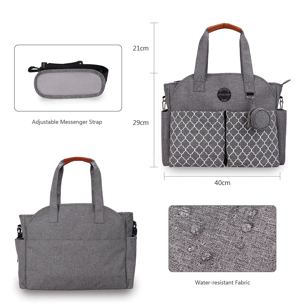 Signature Diaper Bag - Grey