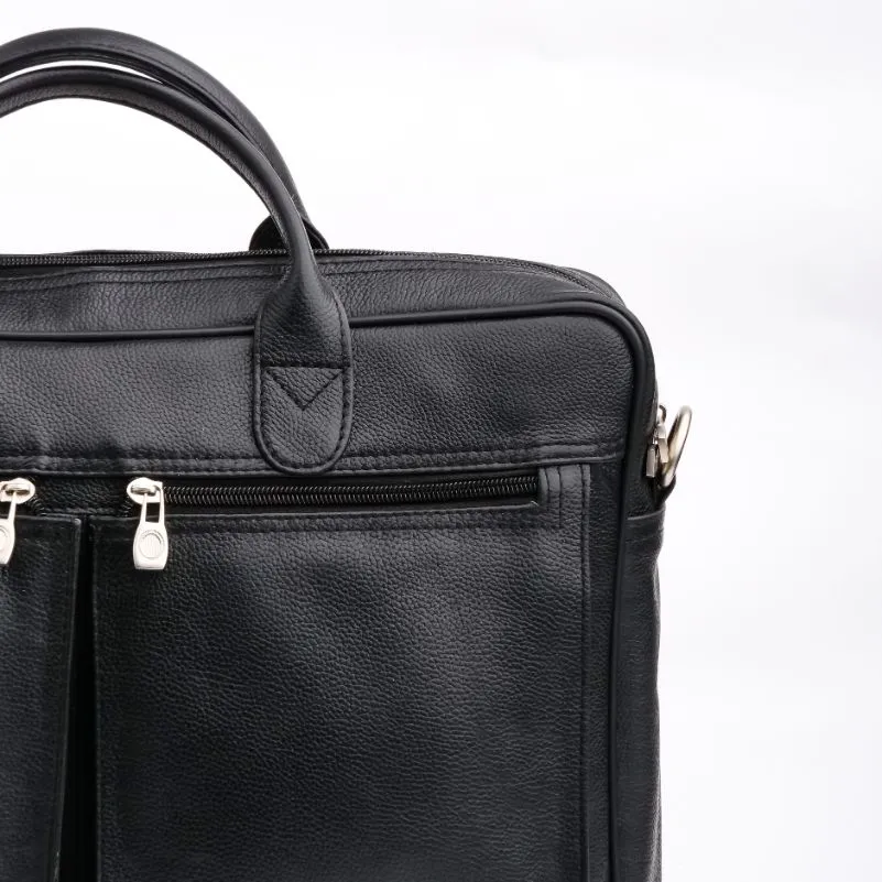 The Ultimate Black Leather Briefcase Bag