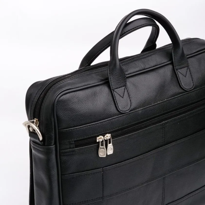 The Ultimate Black Leather Briefcase Bag