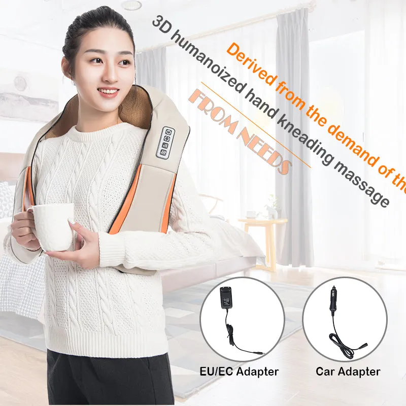 U Shape Electrical Shiatsu Massage Back Neck Shoulder Body at Car/Home