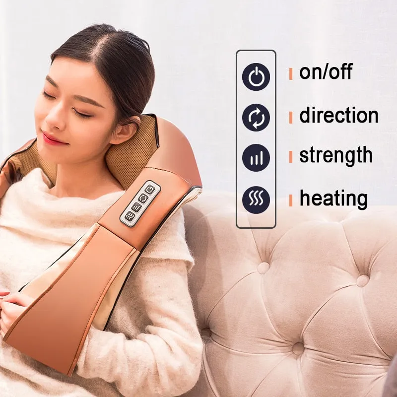 U Shape Electrical Shiatsu Massage Back Neck Shoulder Body at Car/Home