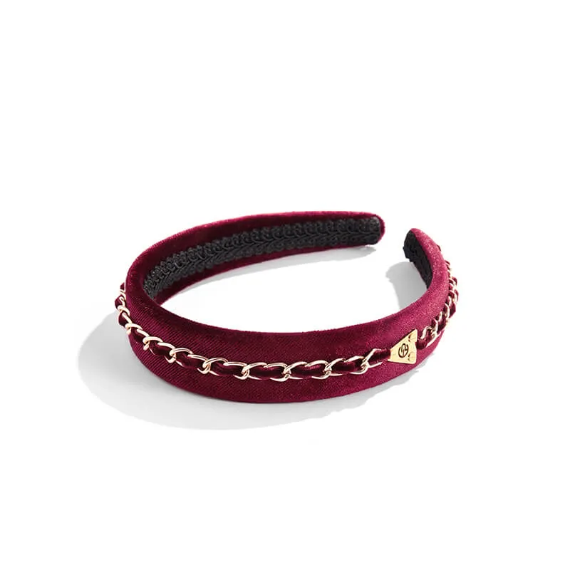 Victoria Metal Chain Padded Headband