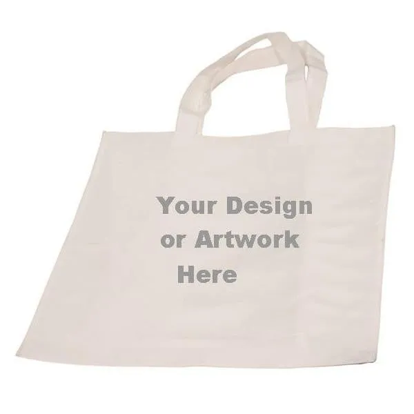 White Canvas Tote Bag with Your Own Design