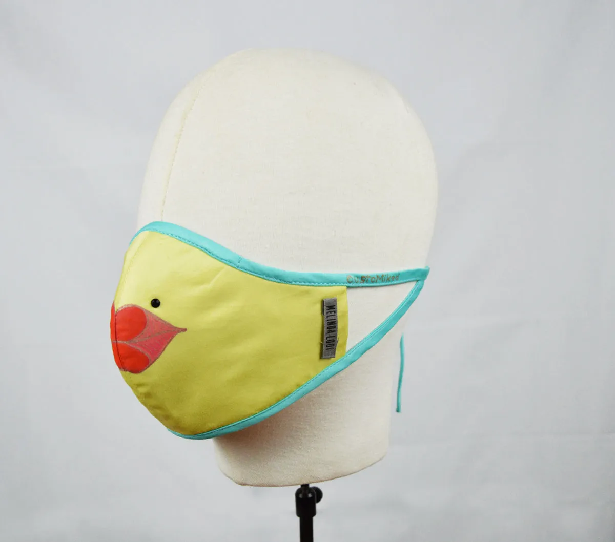 Yong - 5 Layer Mask (Limited Edition/Hand Painted Cotton Mask) - Yellow - F