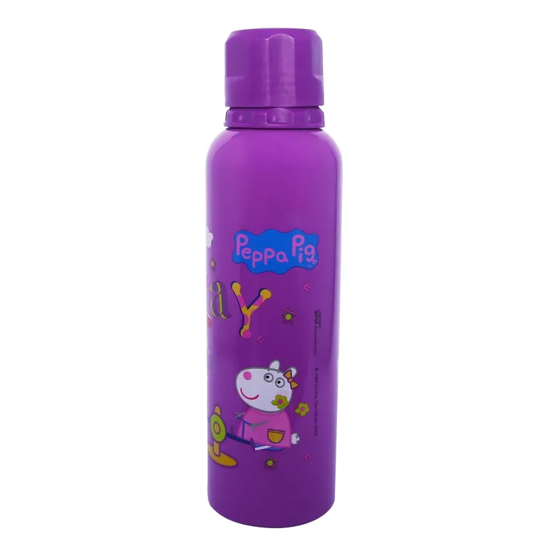 Youp Stainless Steel Purple Color Peppa Pig Kids Water Bottle  OSCAR - 750 ml