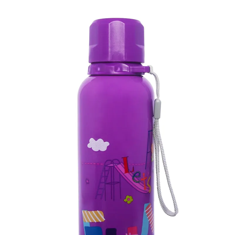 Youp Stainless Steel Purple Color Peppa Pig Kids Water Bottle  OSCAR - 750 ml