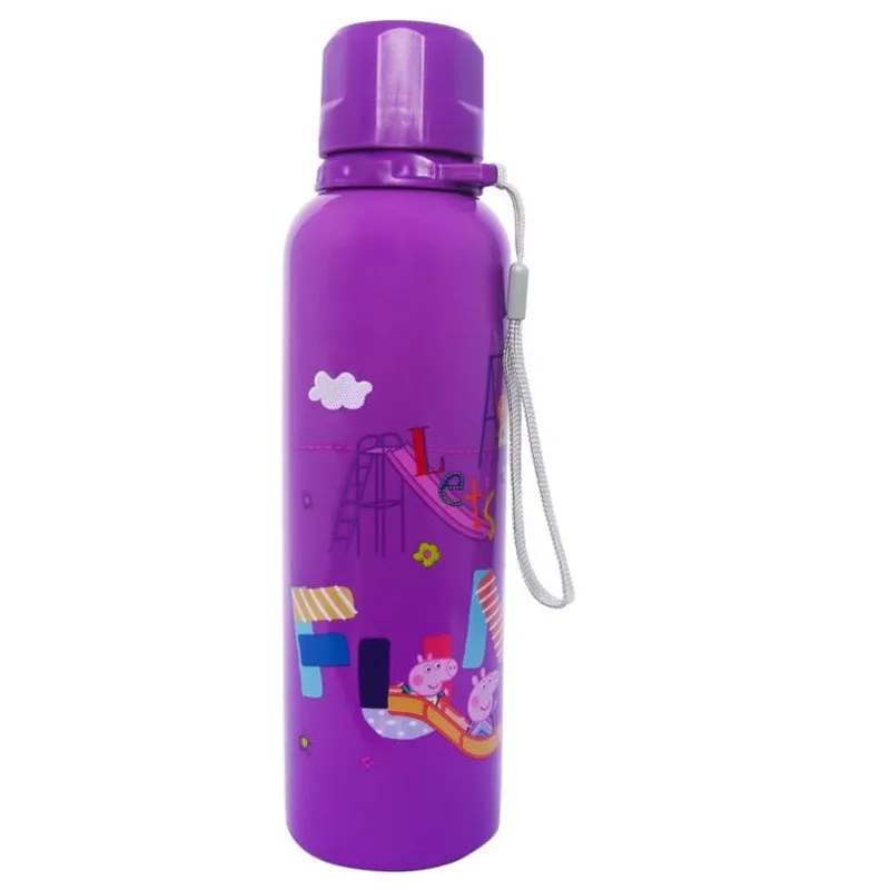 Youp Stainless Steel Purple Color Peppa Pig Kids Water Bottle  OSCAR - 750 ml