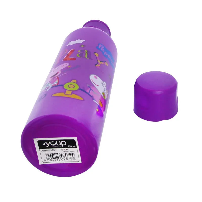 Youp Stainless Steel Purple Color Peppa Pig Kids Water Bottle  OSCAR - 750 ml