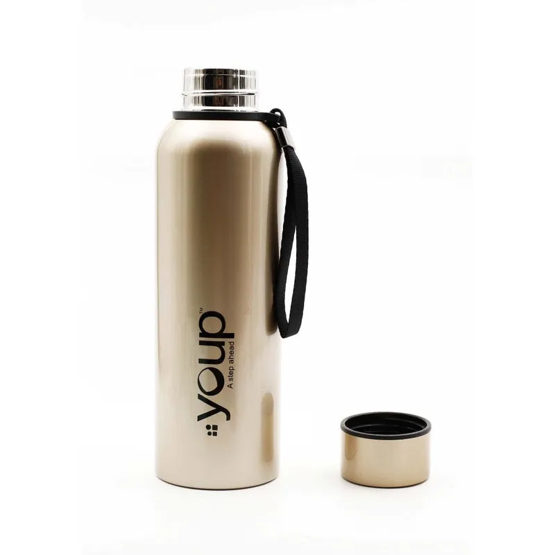 Youp Thermosteel Gold Color Water Bottle DREW - 750 ml