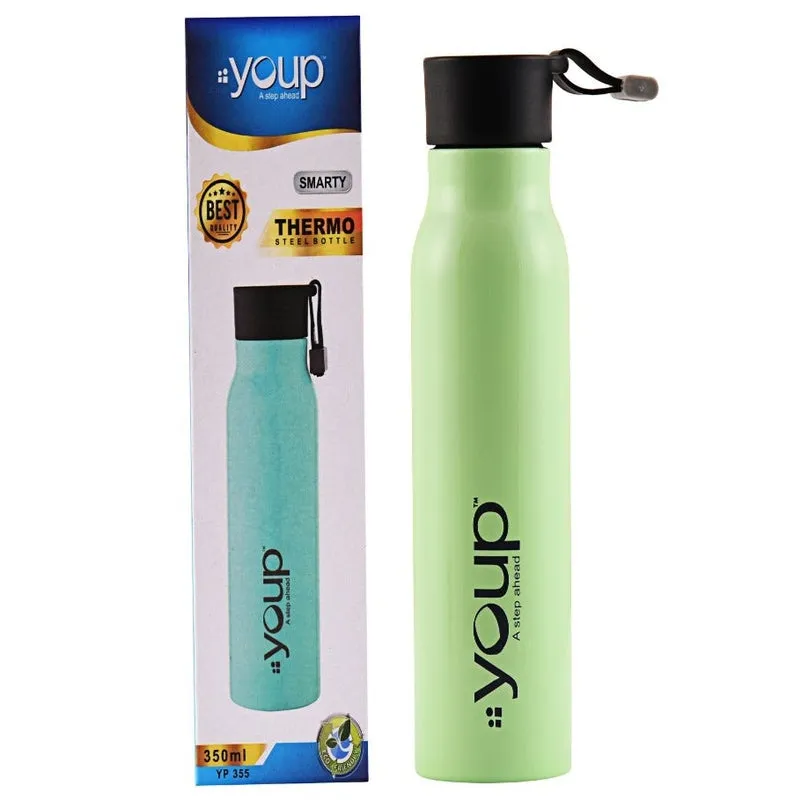 Youp Thermosteel Insulated Tea Green Color Water Bottle SMARTY - 350 ml