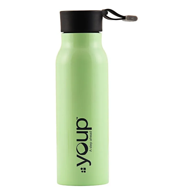 Youp Thermosteel Insulated Tea Green Color Water Bottle SMARTY - 350 ml