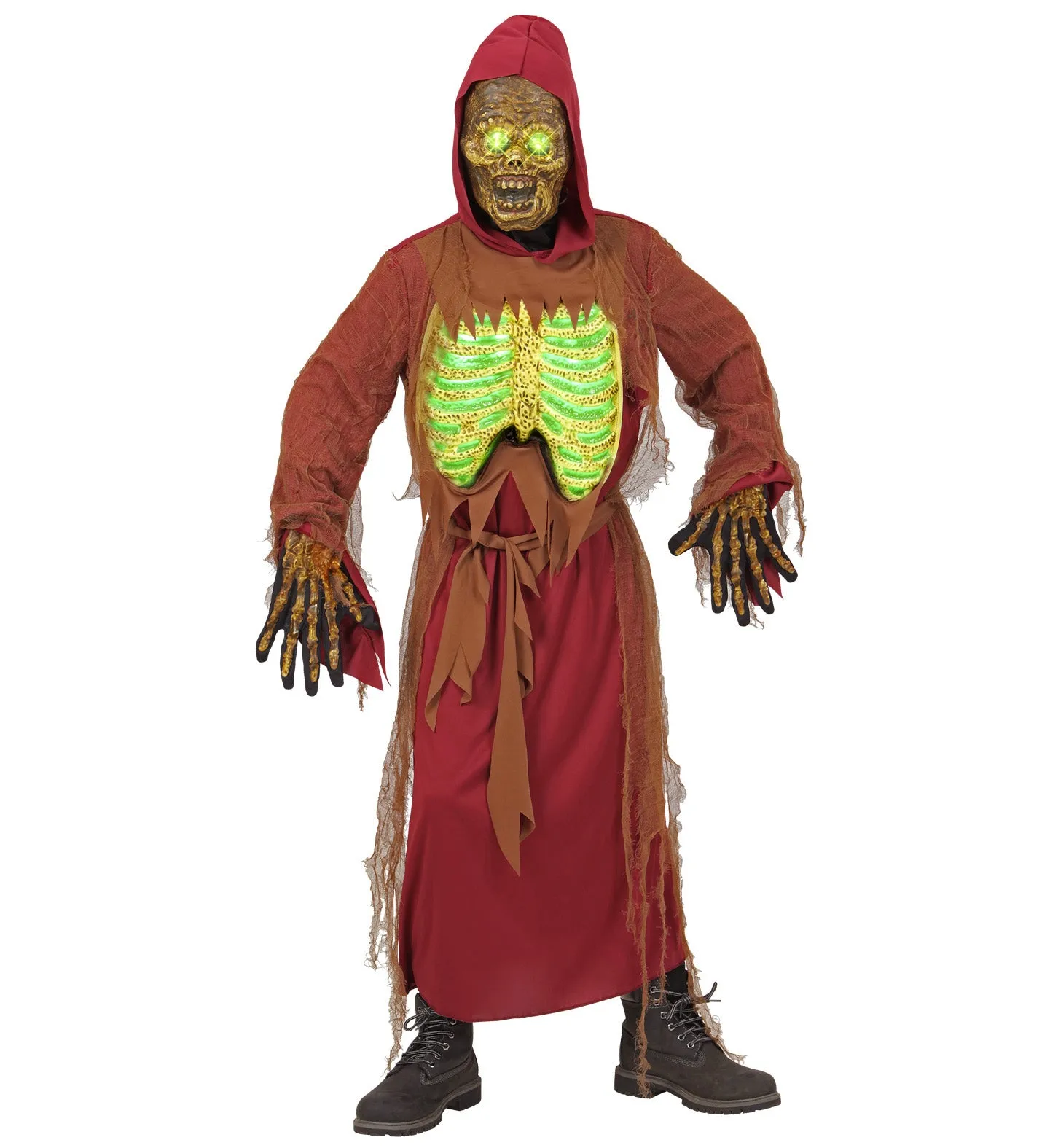 Zombie Skeleton Costume with Light up Effect Kids